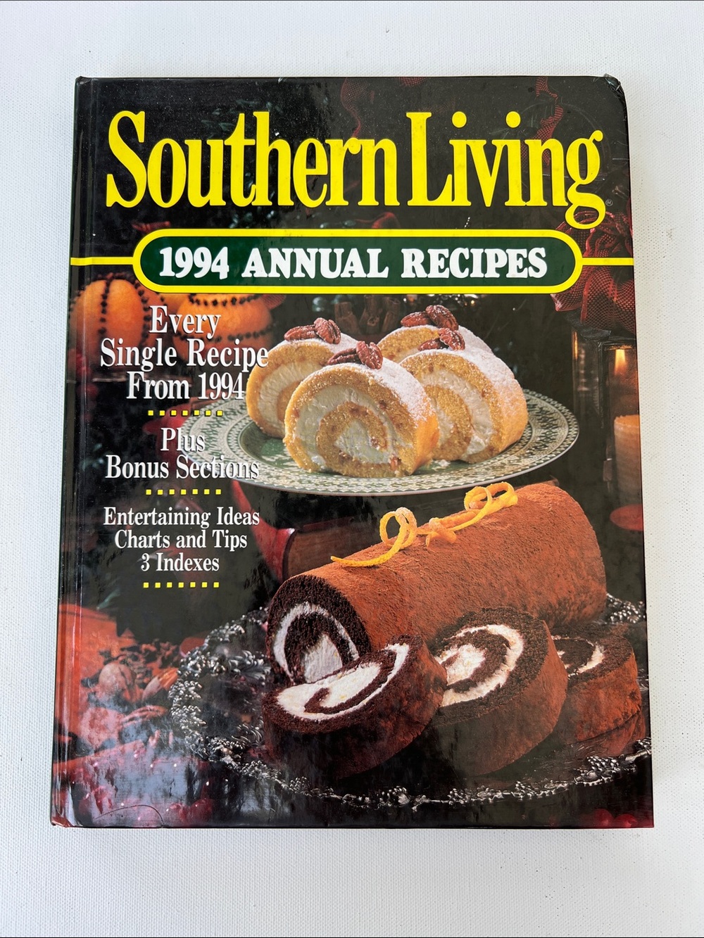 Southern Living 1994 Annual Recipes Cookbook - Black & Yellow Cover